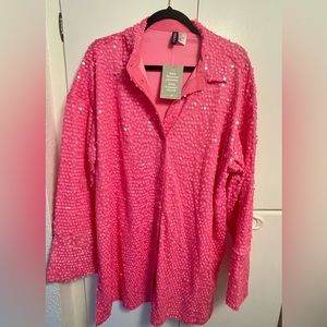 H&M sequined shirt dress. Runs BIG.